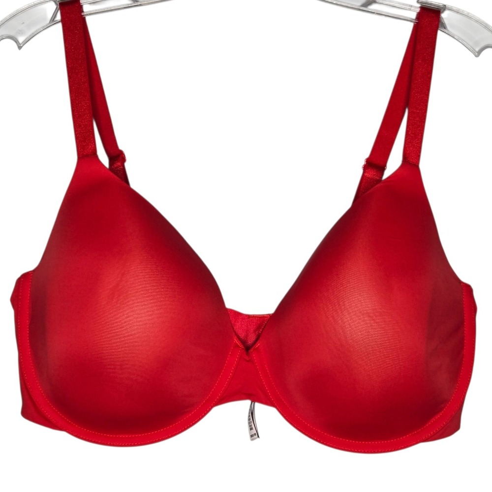 Victoria's Secret Wear Everywhere‎ T Shirt Lightly Lined Bra Women's 38DDD RED